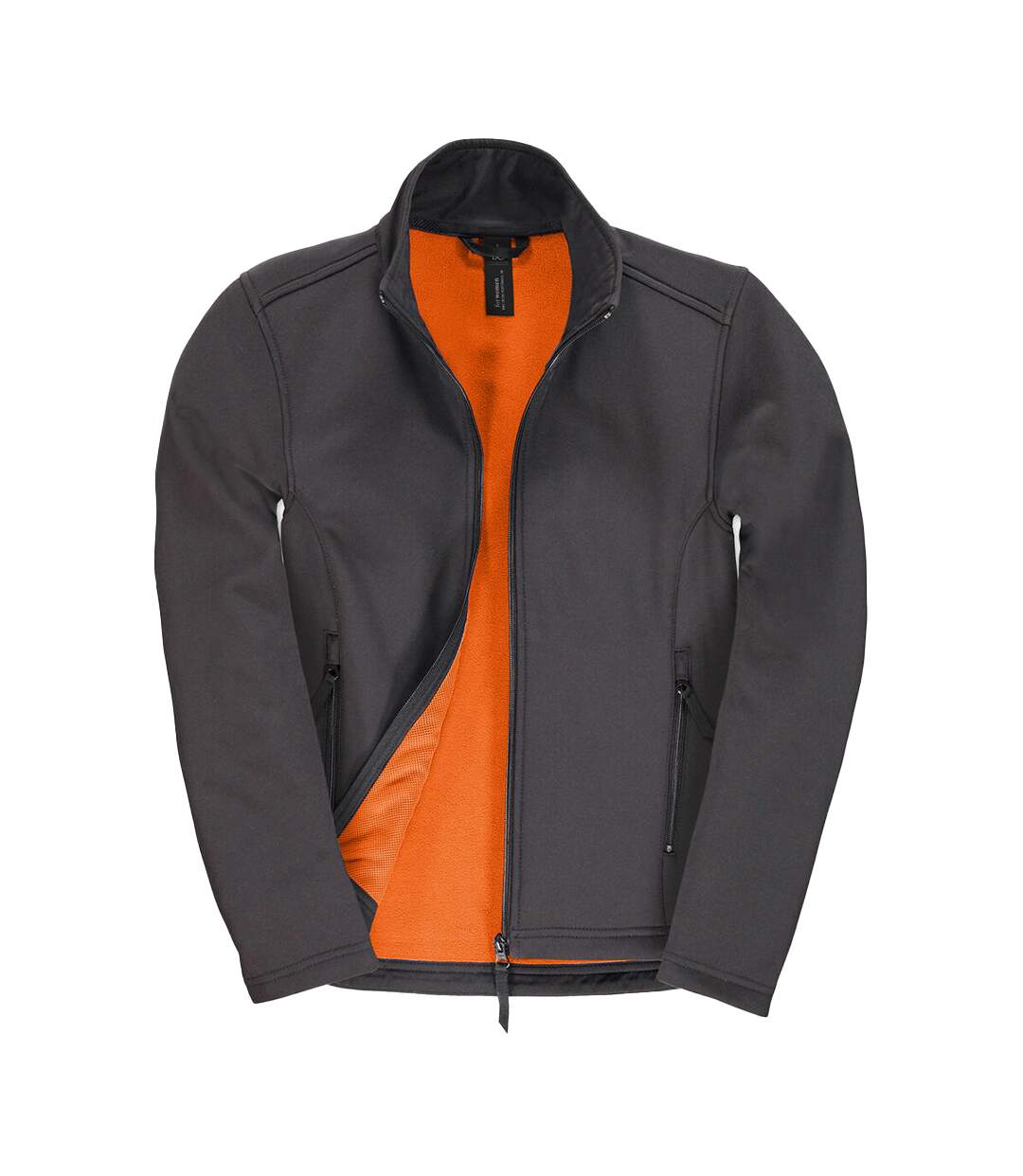 Veste Softshell Femme Gris Foncé Orange Néon B&C-1