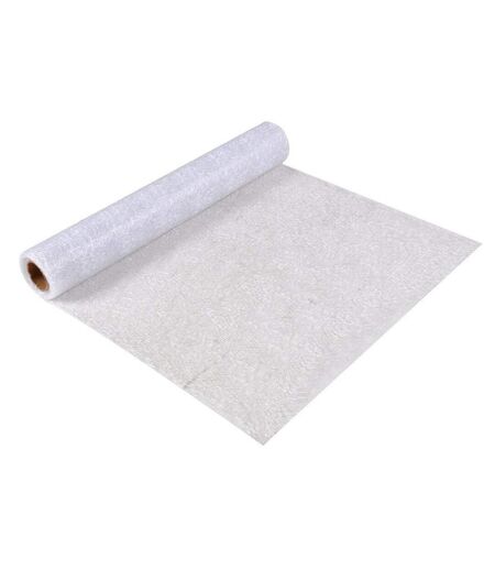 Chemin de Table Jetable Effet Maille 30cmx5m Blanc