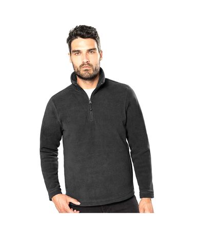 Kariban Mens Enzo 1/4 Zip Fleece Top (Dark Grey) - UTRW738