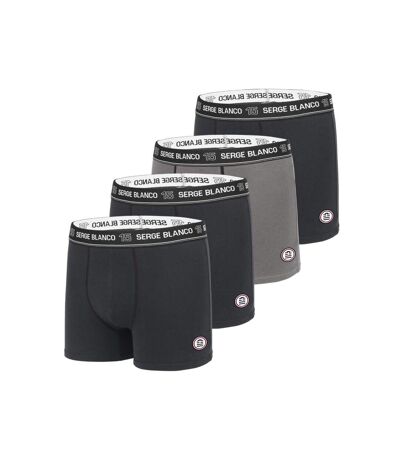 Lot de 4 Boxers coton homme unis Serge Blanco