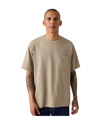 Mens Classic Heavyweight Pocket T-shirt Khaki Levis