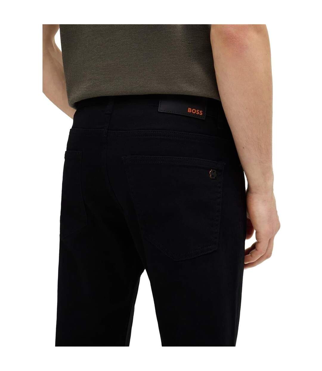 Mens Delaware Bc-l-c Slim Leg Jeans Black Boss-4