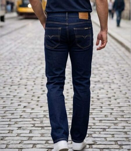CHALLENGER M759 — Jean 5 poches bleu denim ring stone : le style délavé et extensible