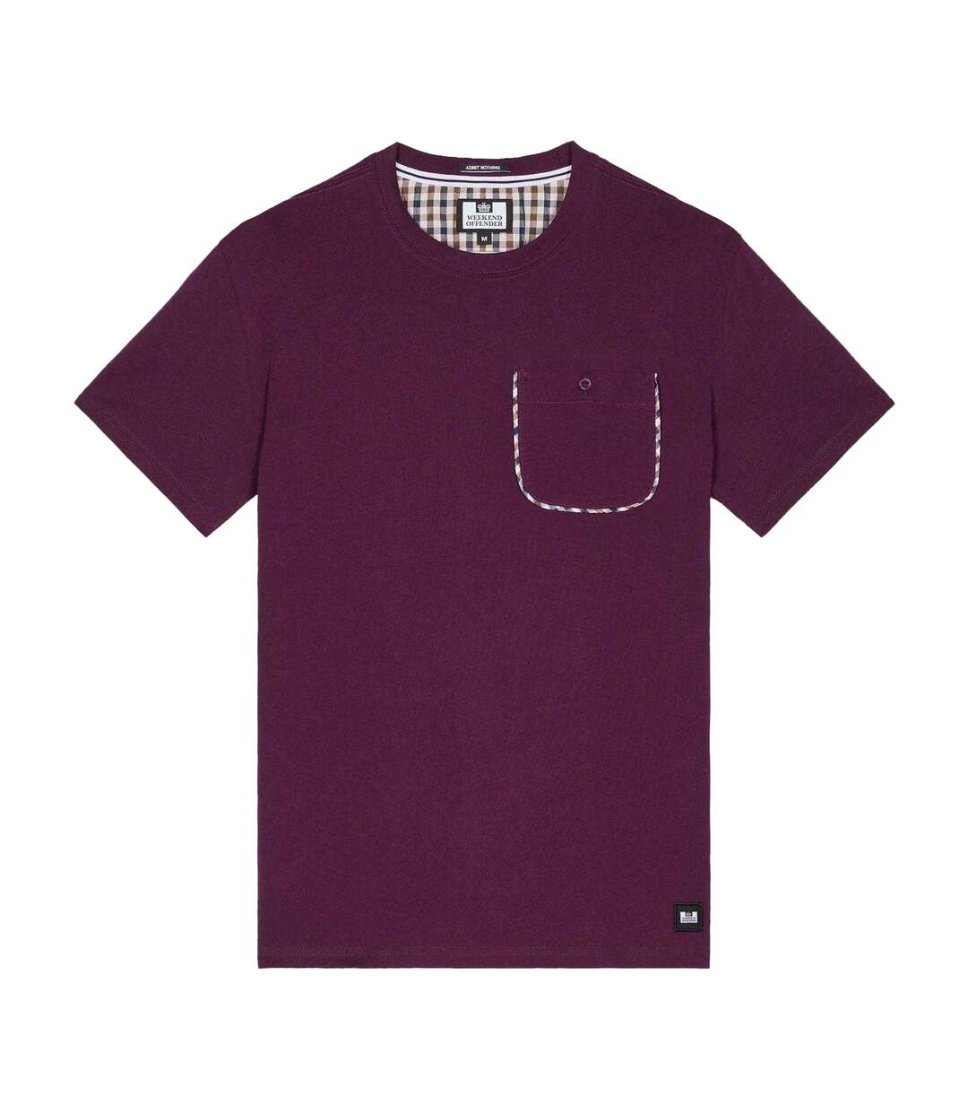 T-shirt Style À Carreaux Sutton Homme Rose Baie Weekend Offender-2