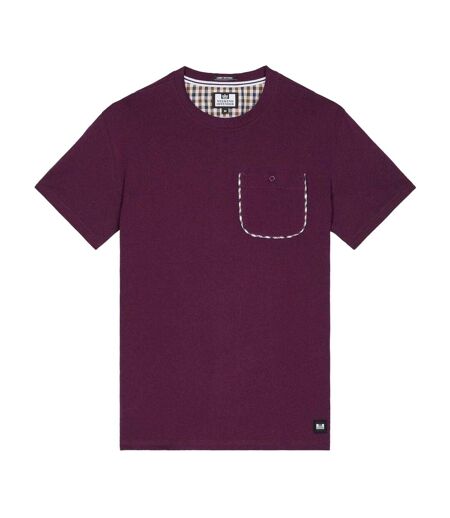 T-shirt Style À Carreaux Sutton Homme Rose Baie Weekend Offender