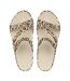 Womens/ladies Leopard Print Sandals Beige Black Hot Tuna-4