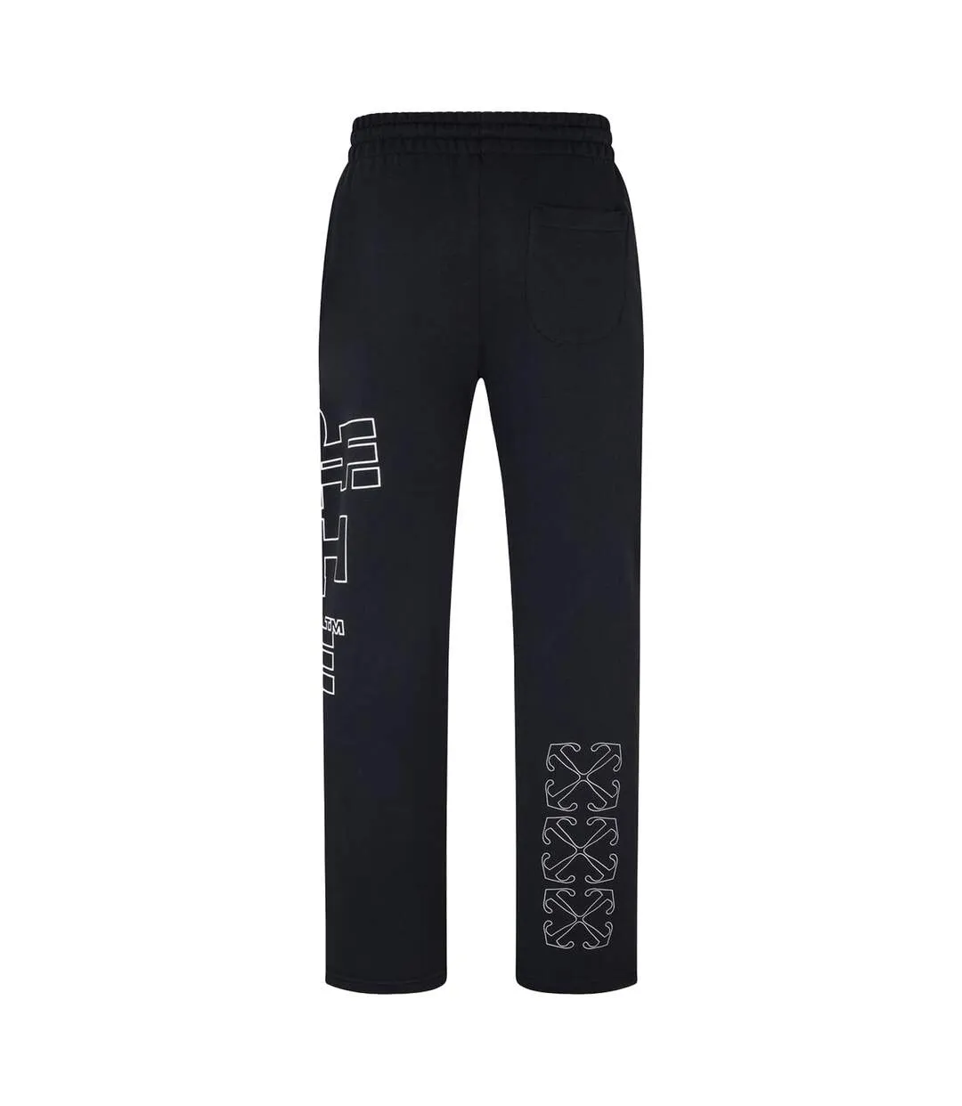 Unisex Adult Arrow Regular Sweatpants Black White Off White-2