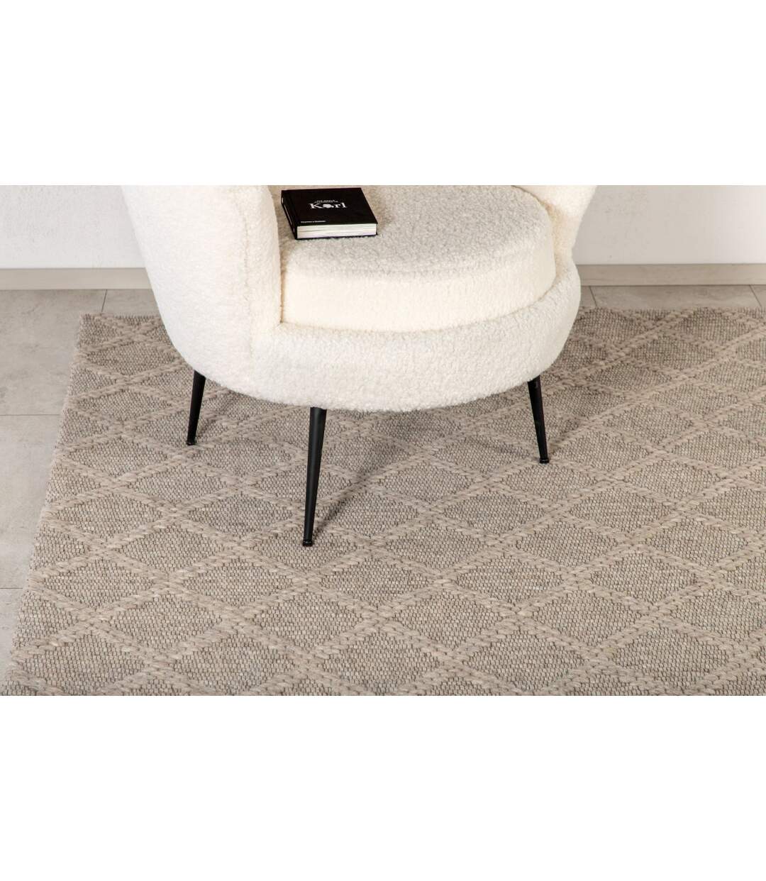 Tapis Déco en Laine Cloudy 200x300cm Beige-3