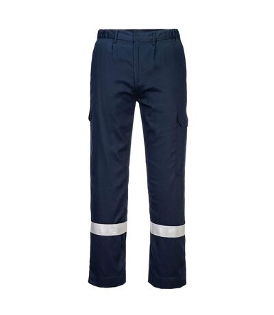 Mens bizflame work fire resistant work trousers navy Portwest