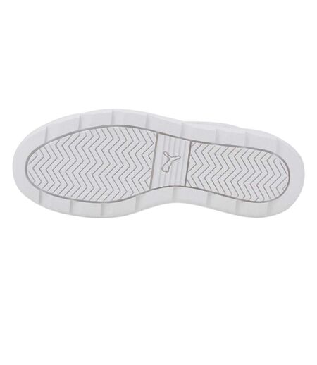 Womens/ladies Karmen Leather Trainers White Puma