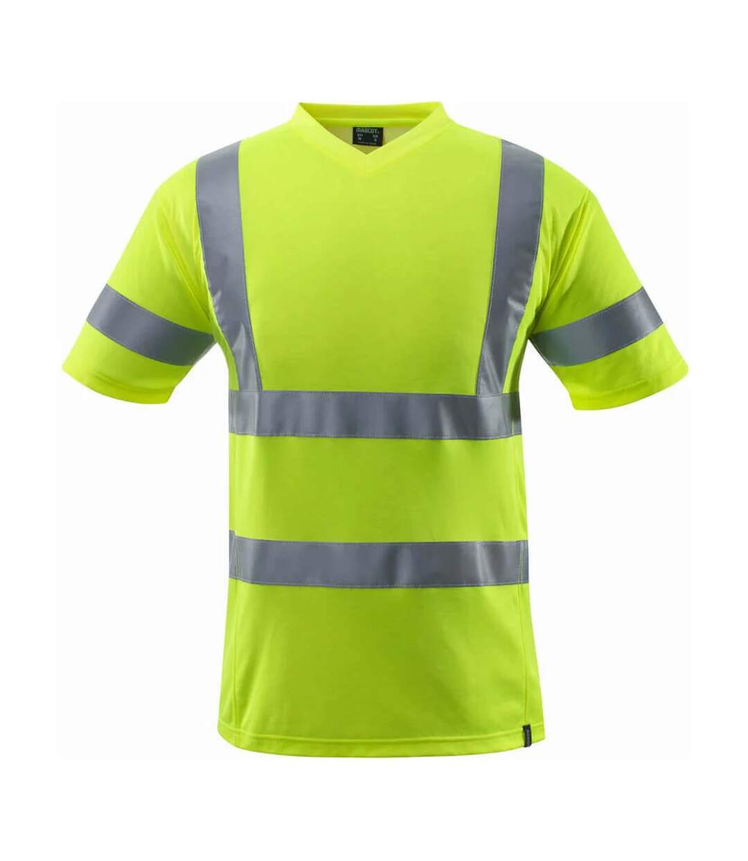 T-shirt Safe Classic Homme Jaune Fluo Mascot-1