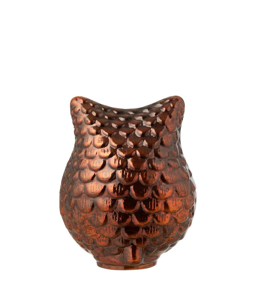 Statuette Hibou en Verre Automn 25cm Rouille-2