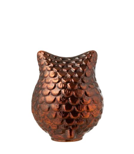 Statuette Hibou en Verre Automn 25cm Rouille