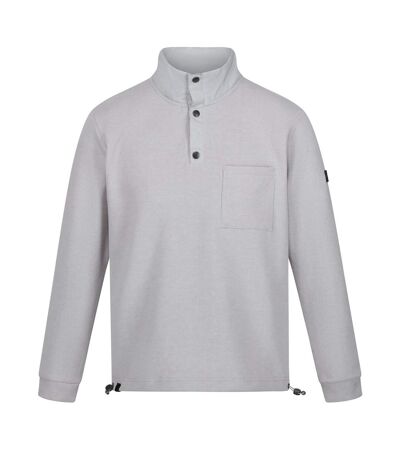 Regatta Mens Galino Button Detail Sweatshirt (Silver Grey)