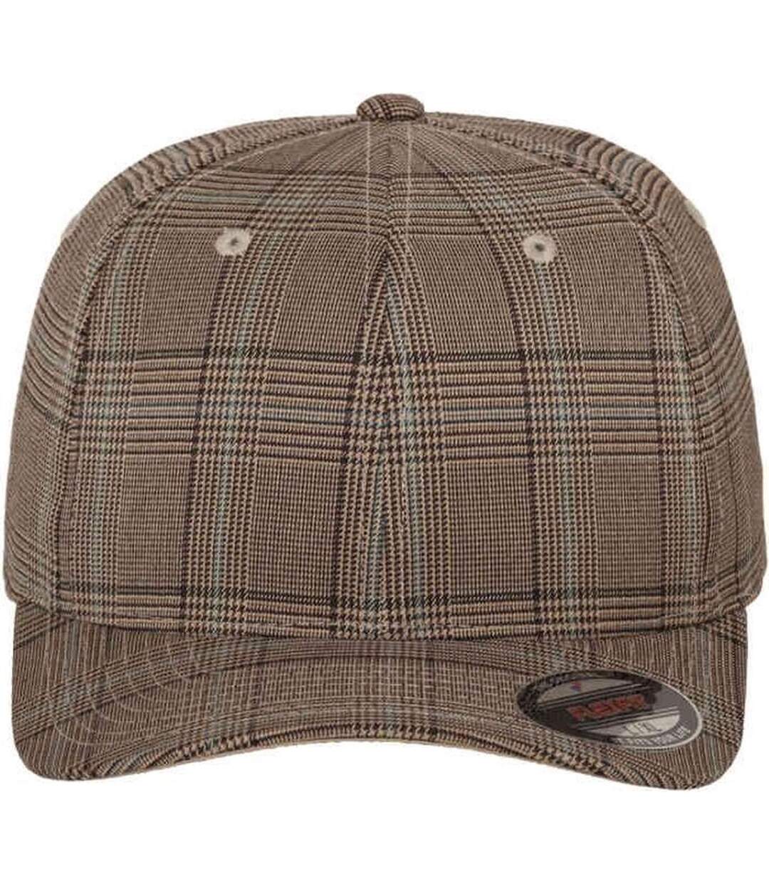 Casquette De Baseball Marron Vert Kaki Flexfit-1