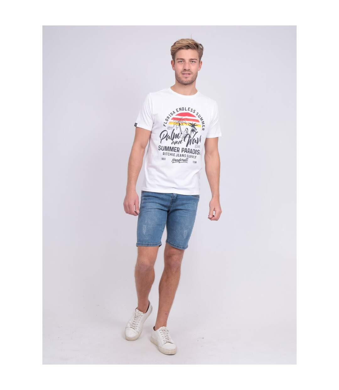 T-shirt col rond pur coton NATULOP-4