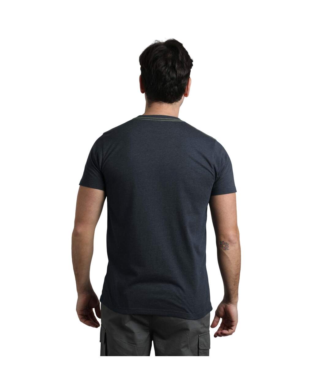 Mens camp kit graphic t-shirt navy Weird Fish-2