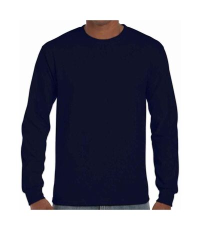 Gildan Unisex Adult Ultra Cotton Long-Sleeved T-Shirt (Navy)