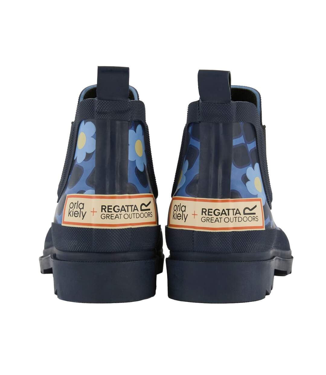 Womens/ladies Orla Kiely Daisy Wellington Boots Blue Regatta-2