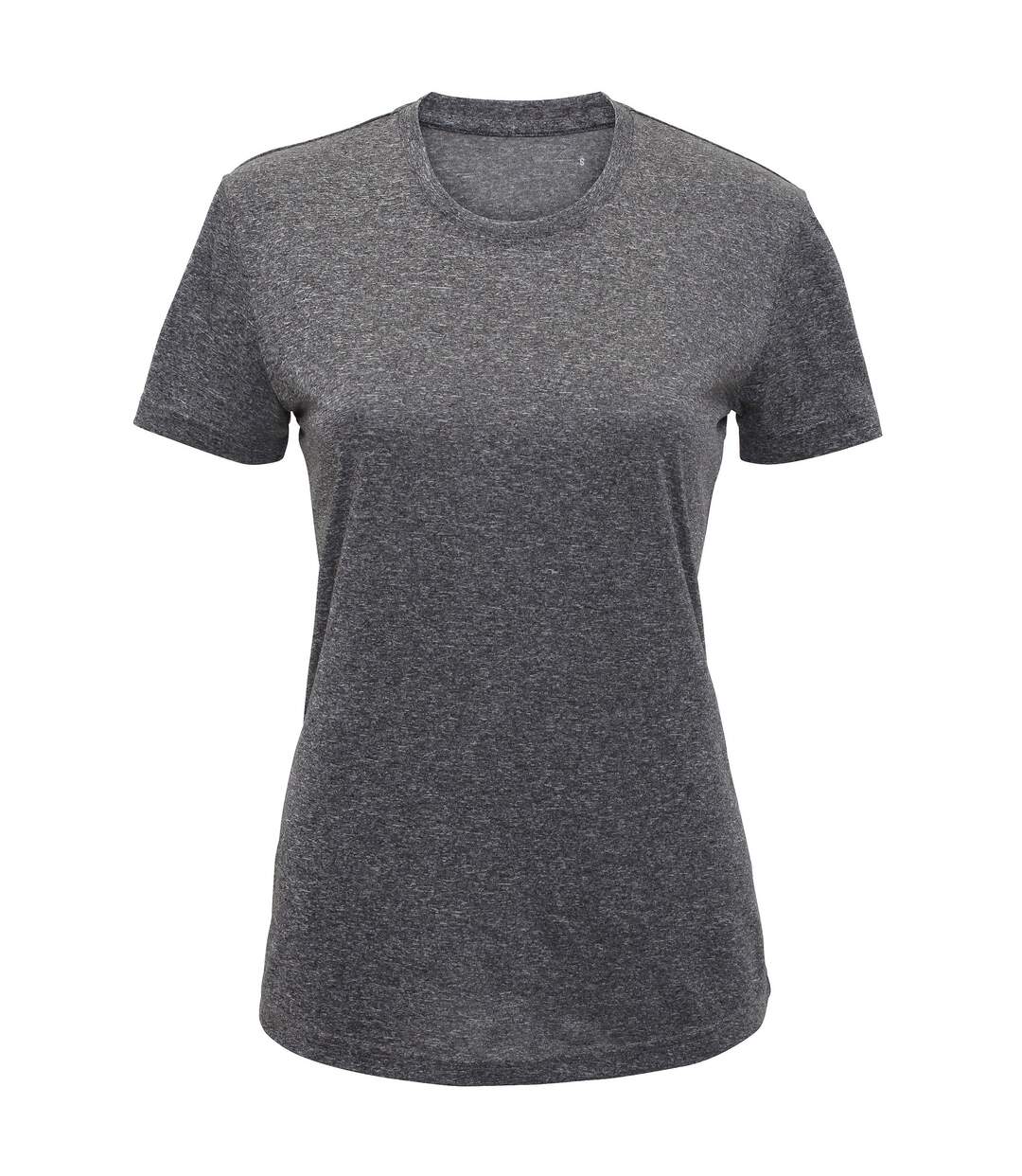 T-shirt sport femme noir chiné Tri Dri-1