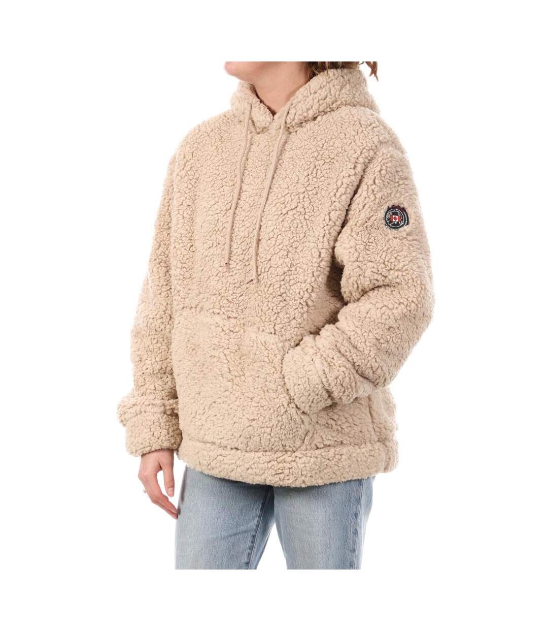 Veste en sherpa beige femme sherpa compagnie des amériques margaux-1