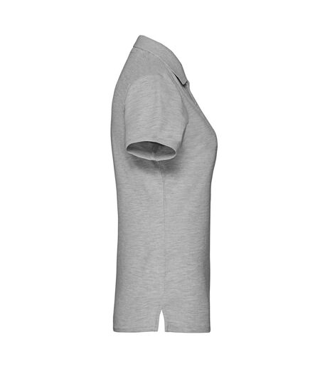 Polo Premium Femme Gris Clair Chiné Fruit Of The Loom