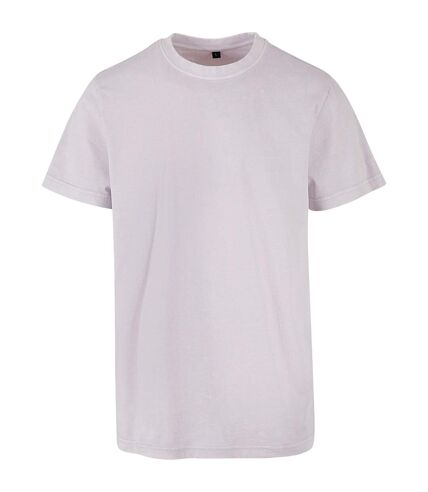 Mens acid wash t-shirt soft lilac Build Your Brand