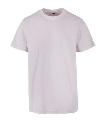 Mens acid wash t-shirt soft lilac Build Your Brand