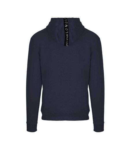 Mens London 1851 Logo Hoodie Navy Aquascutum