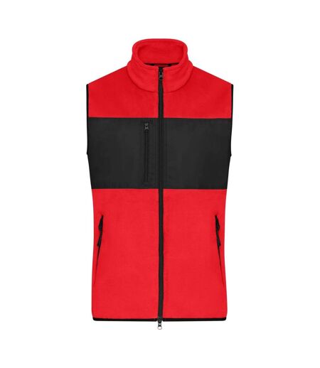 Veste Sans Manches Homme Rouge Noir James And Nicholson