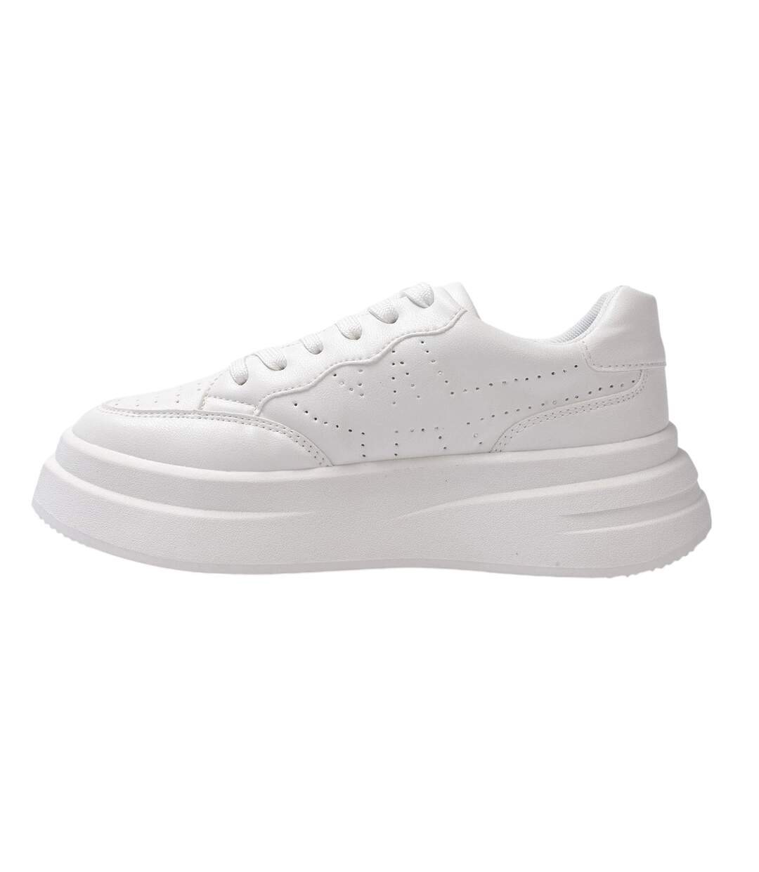 Womens/ladies Ari Casual Platform Trainers White Kappa-2