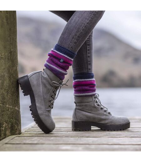 Heat Holders - Chaussettes thermiques à rayures mixtes pour dames
