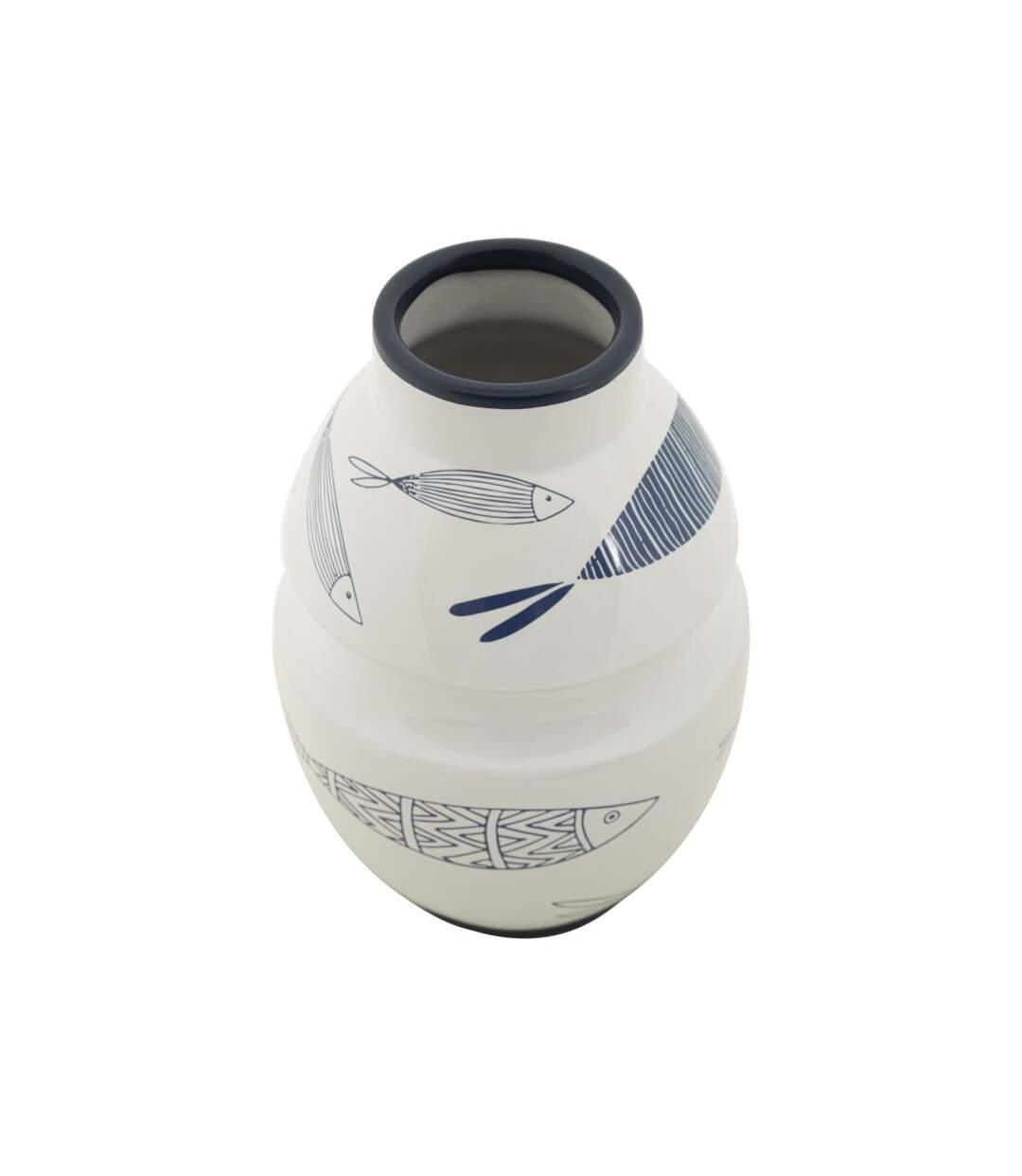 Vase Déco en Céramique Poissons 24cm Multicolore-2