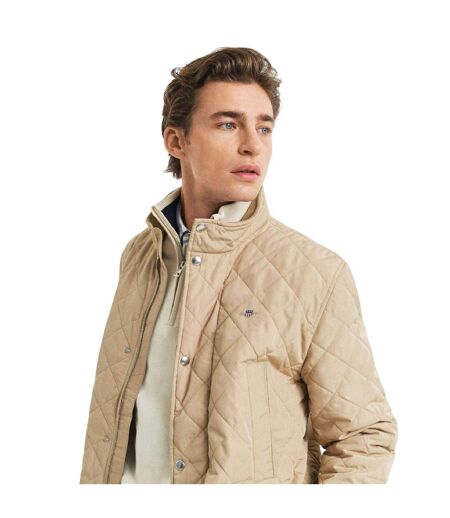 Mens Waterproof Regular Jacket Khaki Tone Gant