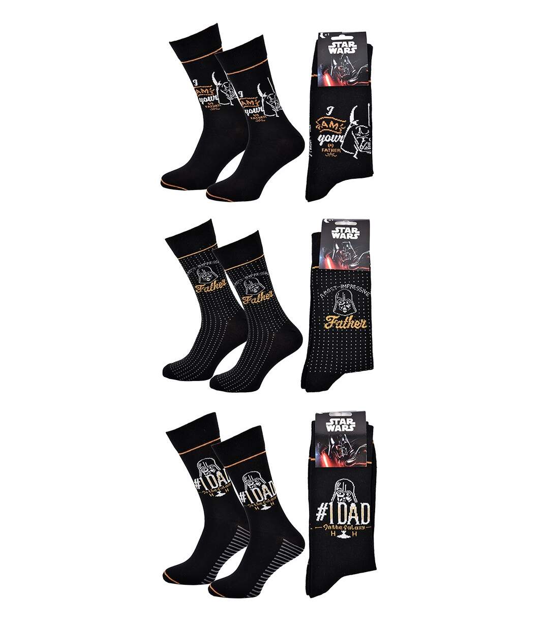 Chaussettes Pack Cadeaux Homme LICENCE Pack 3 Paires VADER23