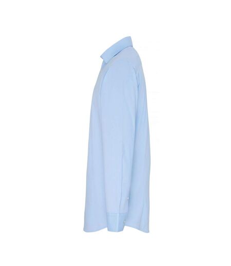 Premier Unisex Adult Poplin Stretch Long-Sleeved Shirt (Pale Blue)