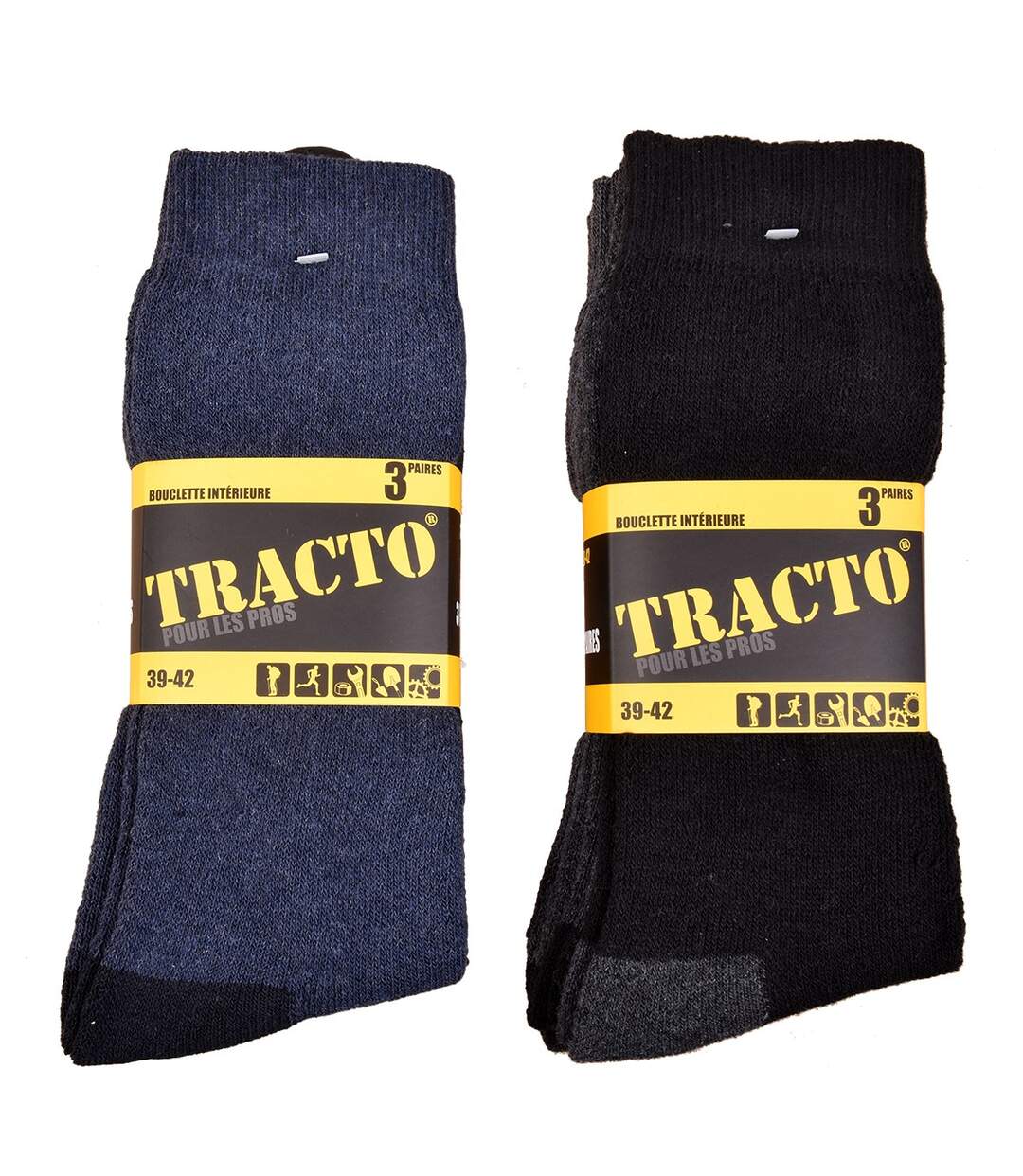 Chaussettes de Travail TRACTO pour Homme Résistance et Qualité Pro Pack de 6 Paires Assorties-2