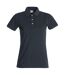 Womens/ladies Premium Stretch Polo Shirt Anthracite Melange Clique-1