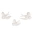 Lot de 3 Déco Murales Oiseaux Annie 15cm Blanc-1