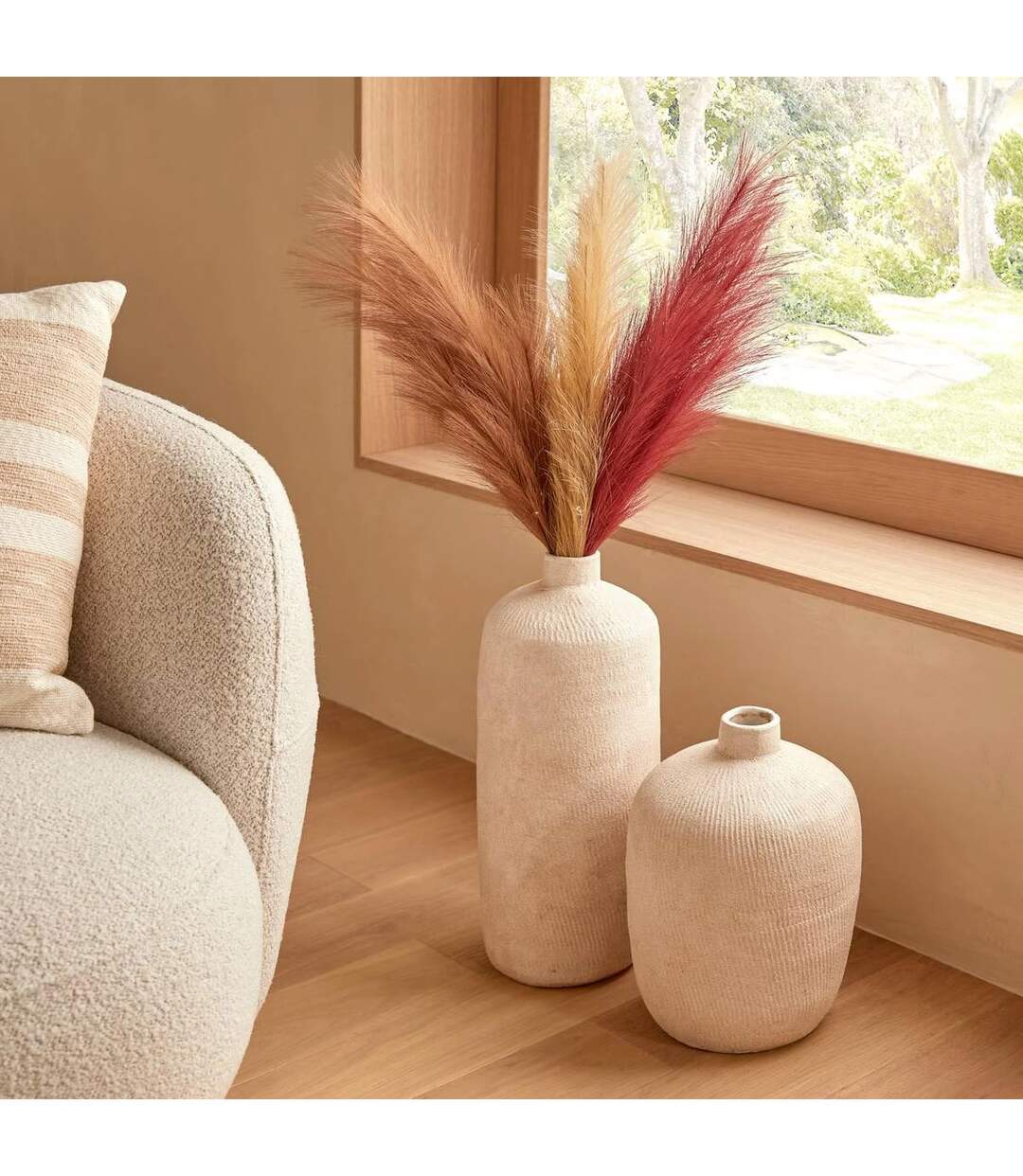 Pampa Artificielle Adna 90cm Beige-3