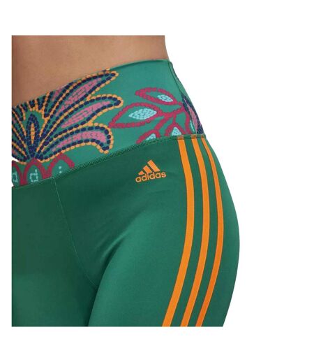 Legging vert femme adidas farm - l
