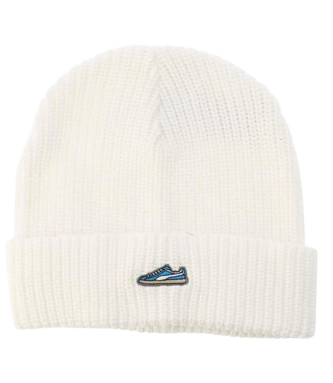 Classic Graphic Cotton Beanie White Puma-1