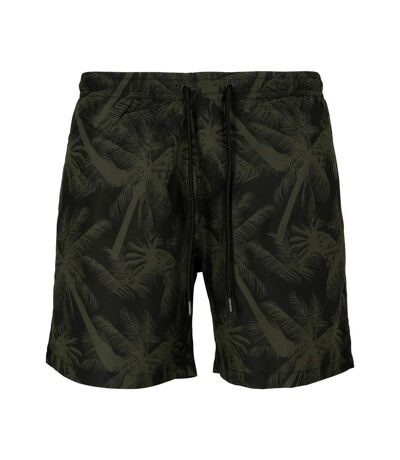 Mens Palm Swim Shorts Olive Urban Classics