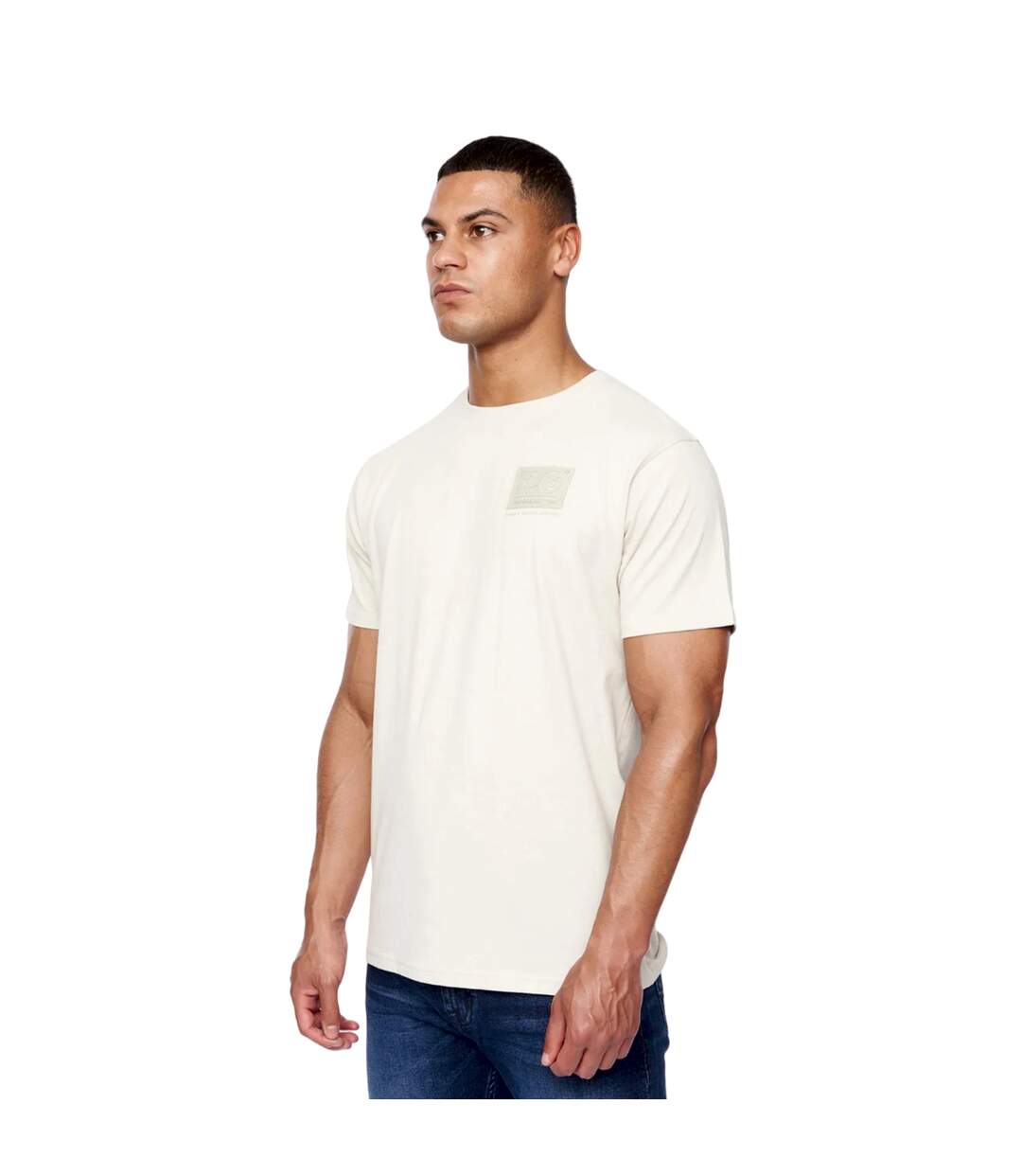 T-shirt tamtar homme blanc cassé Duck and Cover-3