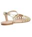 Womens/ladies Lilou Leather Sandals Gold Dune London-2