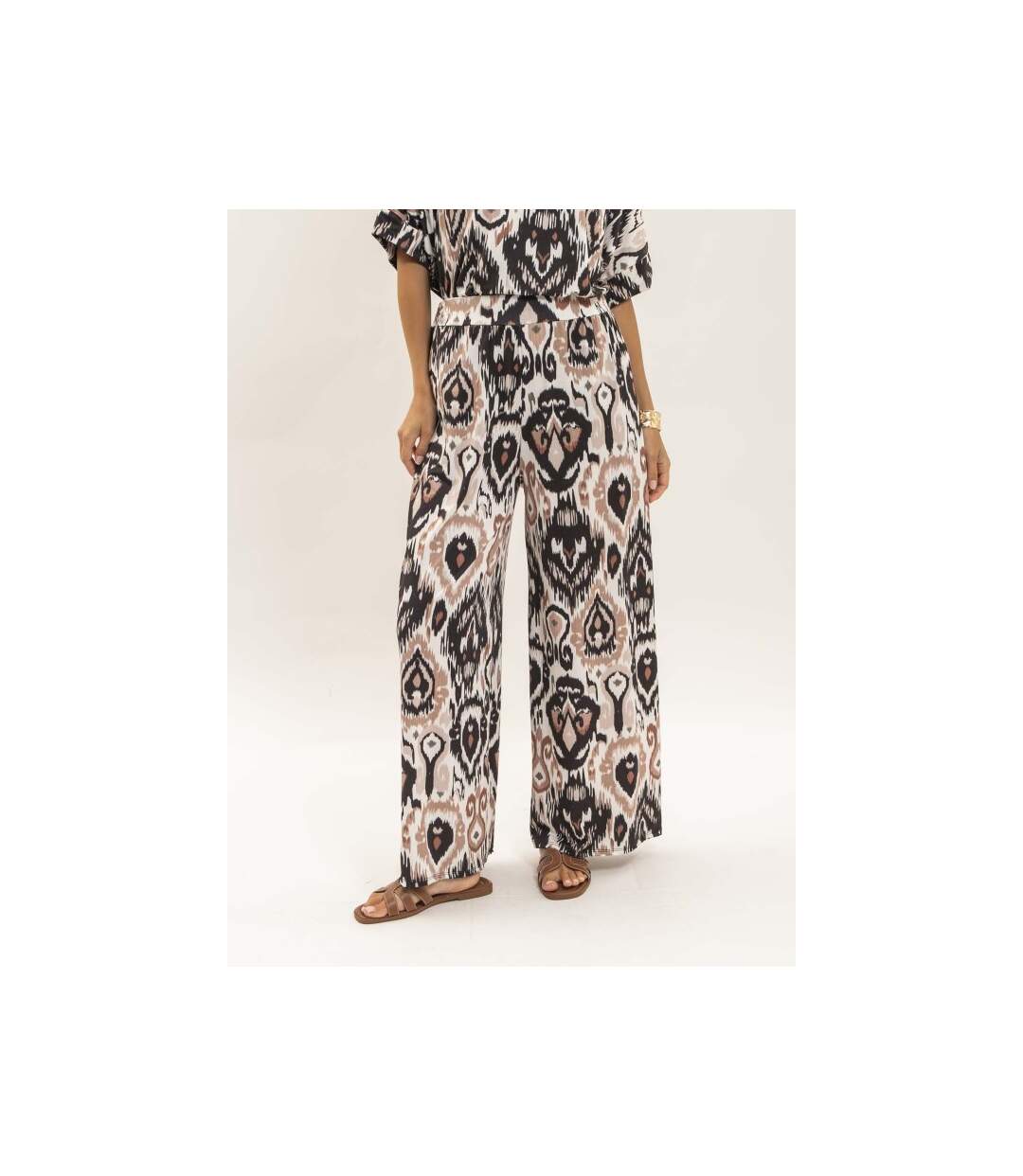 Pantalon fluide motifs ETONIA - Dona X Lisa-1