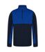 Mens Quarter Zip Track Top Navy Royal Blue Finden & Hales-1