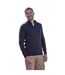 Mens Cashmere Zip Neck Jumper Navy WoolOvers-1