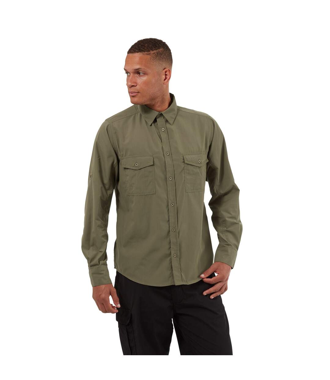Craghoppers Mens Kiwi Long-Sleeved Shirt (Pebble Grey) - UTCG1500-1