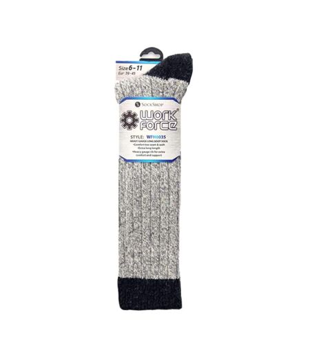 3 Pack Mens Extra Long Knee High Knitted Wool Boot Socks